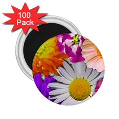 Lovely Flowers,purple 2 25  Button Magnet (100 Pack) by ImpressiveMoments