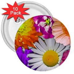 Lovely Flowers,purple 3  Button (10 Pack) by ImpressiveMoments