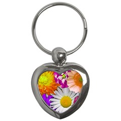 Lovely Flowers,purple Key Chain (heart) by ImpressiveMoments