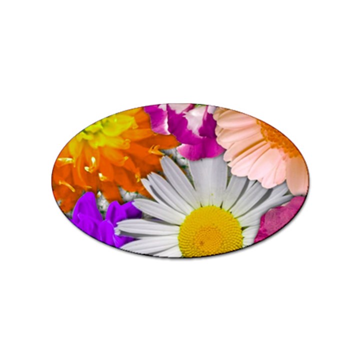 Lovely Flowers,purple Sticker 10 Pack (Oval)