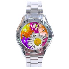 Lovely Flowers,purple Stainless Steel Watch by ImpressiveMoments