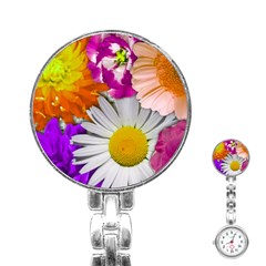 Lovely Flowers,purple Stainless Steel Nurses Watch by ImpressiveMoments