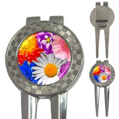 Lovely Flowers, Blue Golf Pitchfork & Ball Marker by ImpressiveMoments