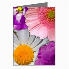 Lovely Flowers, Blue Greeting Card