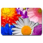 Lovely Flowers, Blue Large Door Mat 30 x20  Door Mat