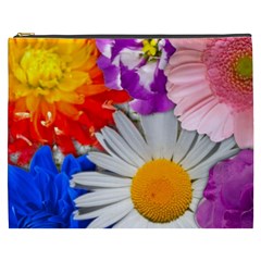 Lovely Flowers, Blue Cosmetic Bag (xxxl) by ImpressiveMoments