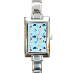 Fun Fish Of The Ocean Rectangular Italian Charm Watch by StuffOrSomething