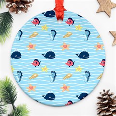 Fun Fish Of The Ocean Round Ornament by StuffOrSomething