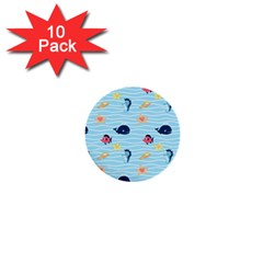 Fun Fish Of The Ocean 1  Mini Button (10 Pack) by StuffOrSomething