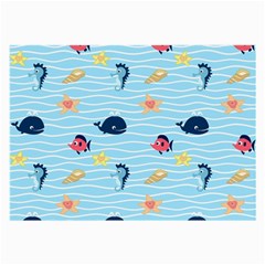 Fun Fish Of The Ocean Glasses Cloth (large, Two Sided) by StuffOrSomething