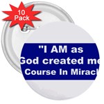 God Created 3  Button (10 pack) Front