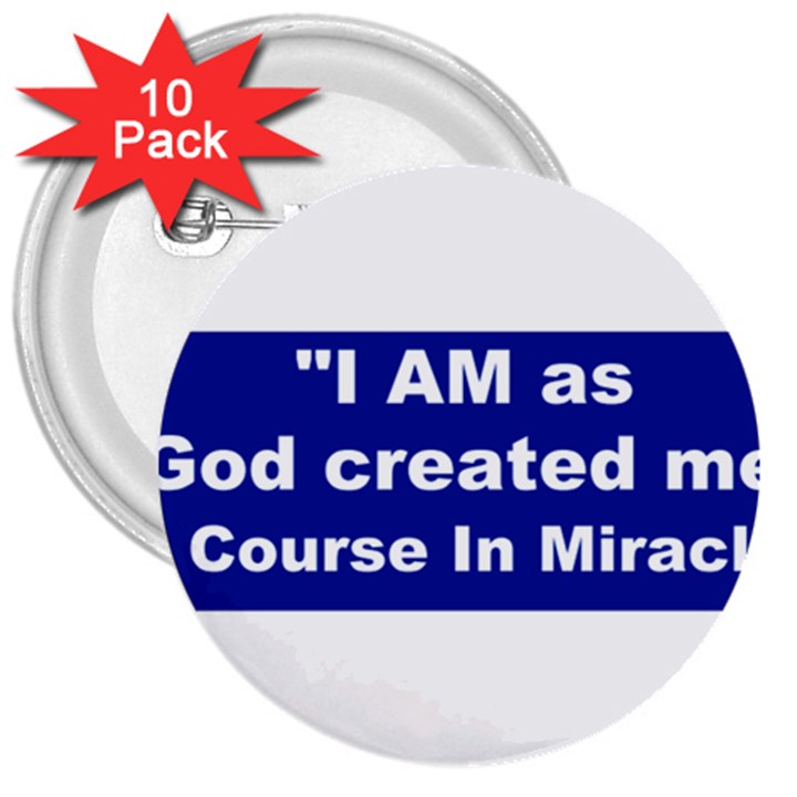 God Created 3  Button (10 pack)