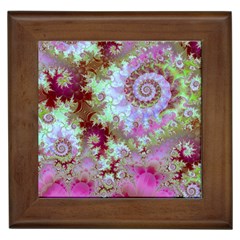 Raspberry Lime Delight, Abstract Ferris Wheel Framed Tile by DianeClancy