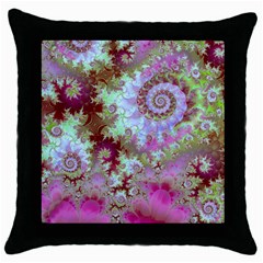 Raspberry Lime Delight, Abstract Ferris Wheel Throw Pillow Case (black) by DianeClancy