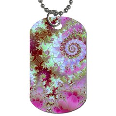 Raspberry Lime Delight, Abstract Ferris Wheel Dog Tag (two Sides) by DianeClancy