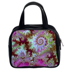 Raspberry Lime Delight, Abstract Ferris Wheel Classic Handbag (two Sides) by DianeClancy