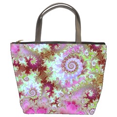 Raspberry Lime Delight, Abstract Ferris Wheel Bucket Bag by DianeClancy