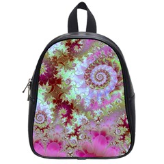 Raspberry Lime Delight, Abstract Ferris Wheel School Bag (small) by DianeClancy