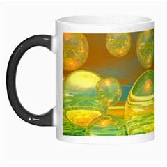 Golden Days, Abstract Yellow Azure Tranquility Morph Mug by DianeClancy