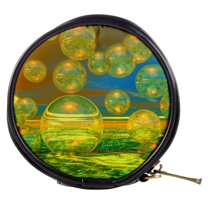 Golden Days, Abstract Yellow Azure Tranquility Mini Makeup Case