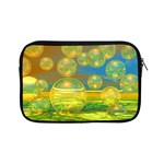 Golden Days, Abstract Yellow Azure Tranquility Apple iPad Mini Zippered Sleeve Front