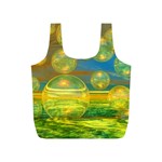 Golden Days, Abstract Yellow Azure Tranquility Reusable Bag (S) Front