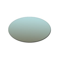 Blue Gold Gradient Sticker (oval)