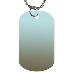 Blue Gold Gradient Dog Tag (one Sided) by zenandchic