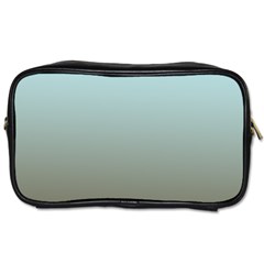 Blue Gold Gradient Travel Toiletry Bag (one Side) by zenandchic