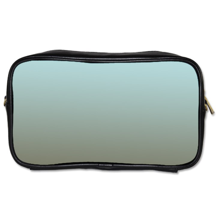 Blue Gold Gradient Travel Toiletry Bag (Two Sides)