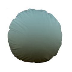 Blue Gold Gradient 15  Premium Round Cushion  by zenandchic