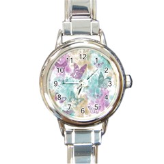 Joy Butterflies Round Italian Charm Watch