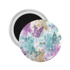 Joy Butterflies 2 25  Button Magnet