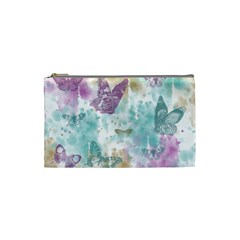 Joy Butterflies Cosmetic Bag (small) by zenandchic