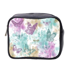 Joy Butterflies Mini Travel Toiletry Bag (two Sides) by zenandchic