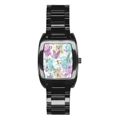 Joy Butterflies Stainless Steel Barrel Watch