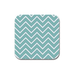 Blue And White Chevron Drink Coasters 4 Pack (square) by zenandchic