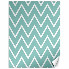 Blue And White Chevron Canvas 12  X 16  (unframed) by zenandchic