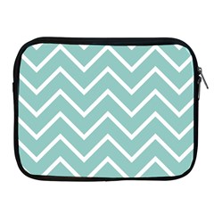 Blue And White Chevron Apple Ipad Zippered Sleeve by zenandchic