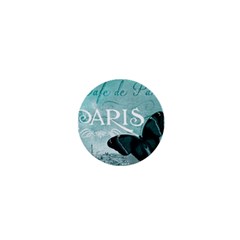 Paris Butterfly 1  Mini Button Magnet