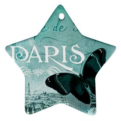 Paris Butterfly Star Ornament by zenandchic