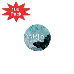 Paris Butterfly 1  Mini Button Magnet (100 Pack)