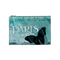 Paris Butterfly Cosmetic Bag (medium) by zenandchic