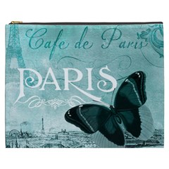 Paris Butterfly Cosmetic Bag (xxxl) by zenandchic