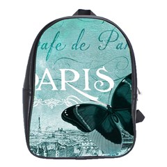 Paris Butterfly School Bag (xl) by zenandchic