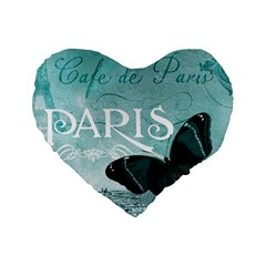 Paris Butterfly 16  Premium Heart Shape Cushion 