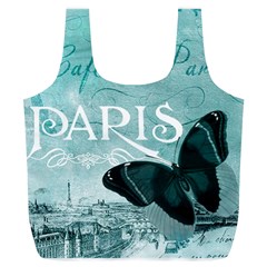 Paris Butterfly Reusable Bag (xl) by zenandchic