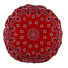 Bandana 18  Premium Round Cushion  by chivieridesigns