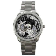 Venetian Mask Sport Metal Watch by StuffOrSomething