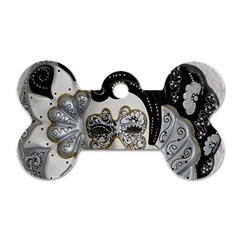 Venetian Mask Dog Tag Bone (one Sided) by StuffOrSomething